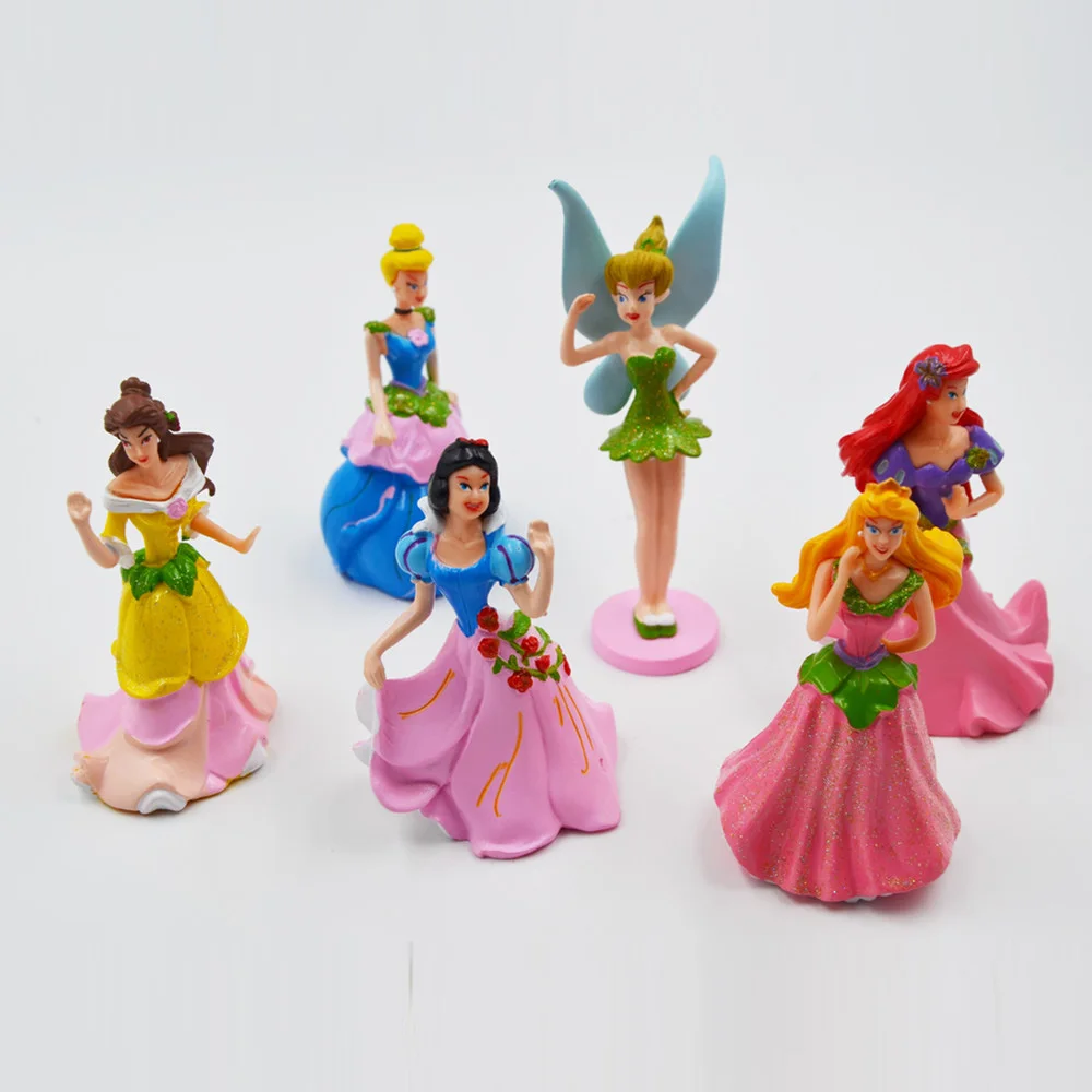 Детские игрушки Disney 6 шт./компл. 8-10 см милые Мультяшные куклы принцессы Белоснежки