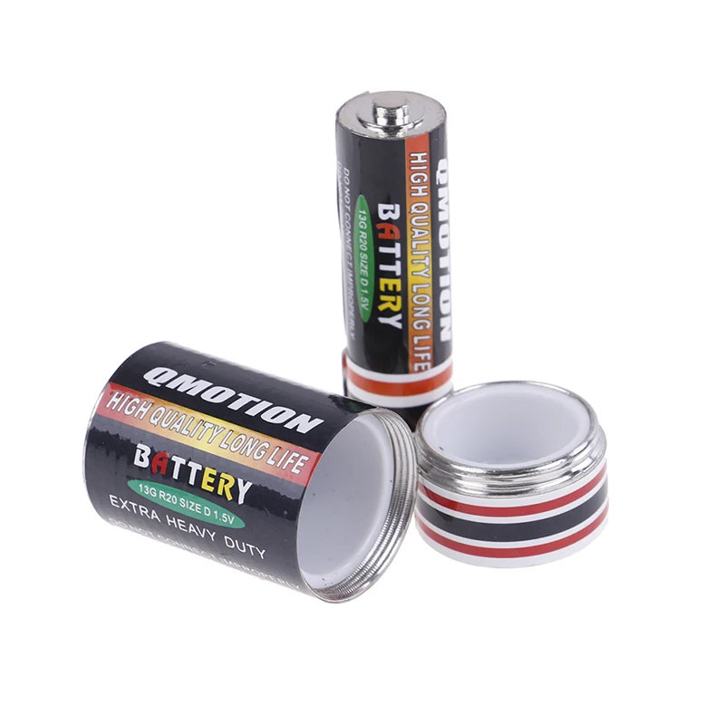 1PC Battery Shape Storage Boxes Secret Stash Diversion Safe Creative Hidden Money Coin Pill Box Container Case 4.8*2.5cm/5*1.4cm | Дом и сад