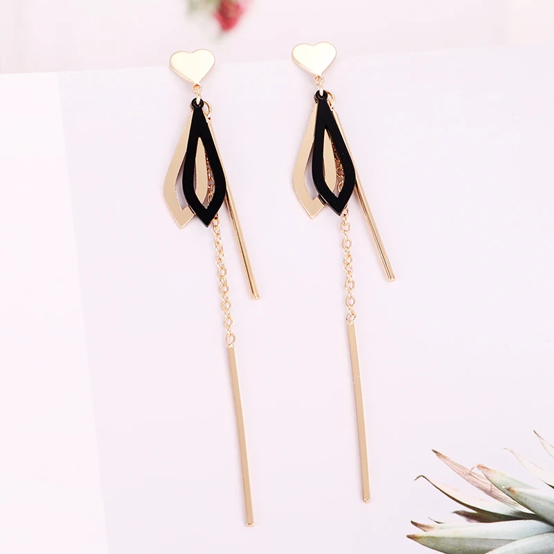 EASYA Love Heart Pendientes Earrings For Women Hollow Out Waterdrop Drop Long Boucle D'oreille Costume Accessories Gift | Украшения и