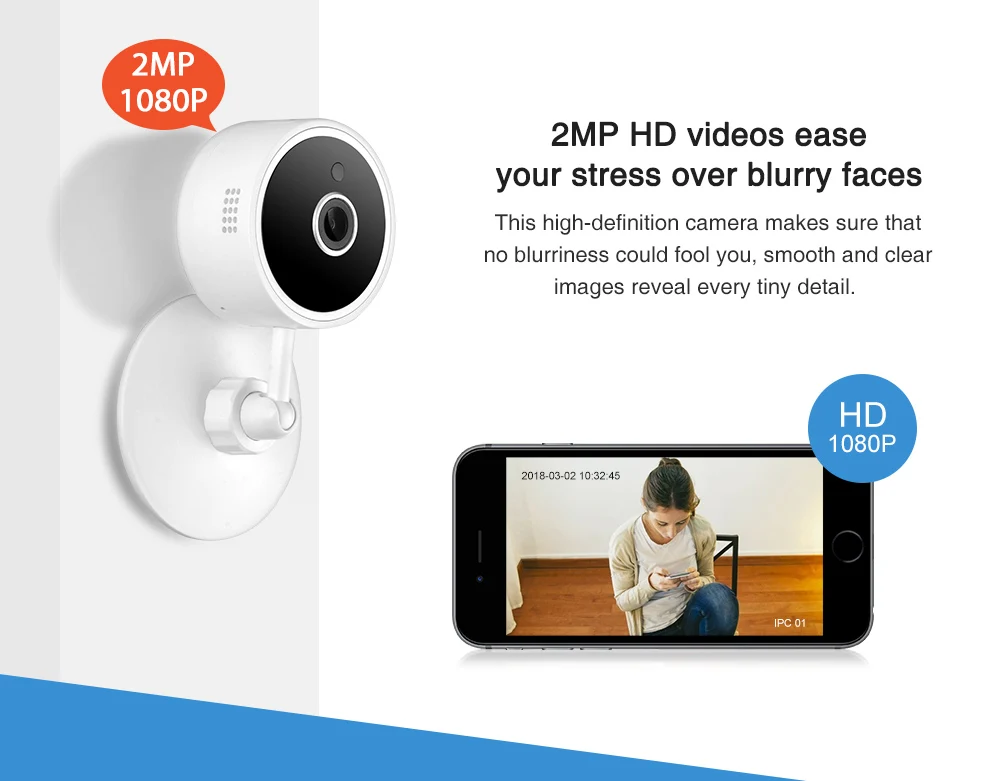 Tuya Smart life WiFi 1080P IP камера видеонаблюдения
