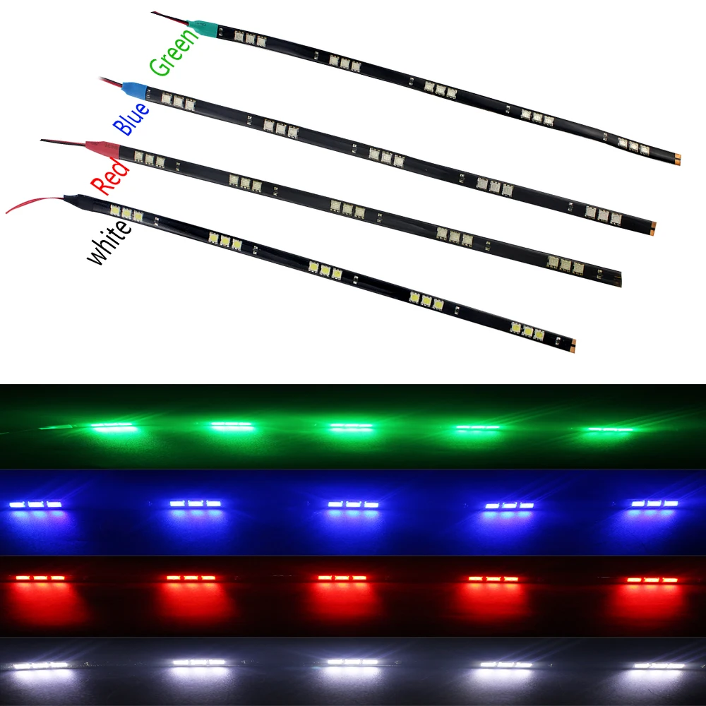 100 шт./лот 30 см 5050 15 SMD гибкая светодиодная лента декоративная лампа DC 12V