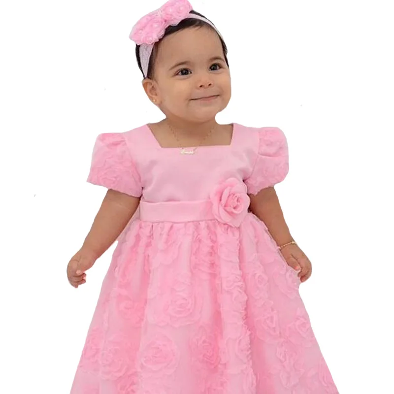 Летние платья для маленьких девочек милое праздничное платье с бантом и поясом