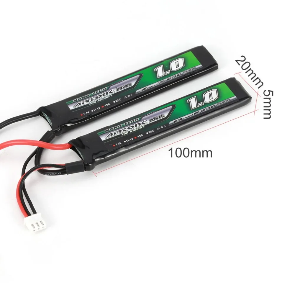 Airtonk power 7 4 V 1000 mAh 15C 2 S Lipo батарея мини пробка из Тамия перезаряжаемая с двумя