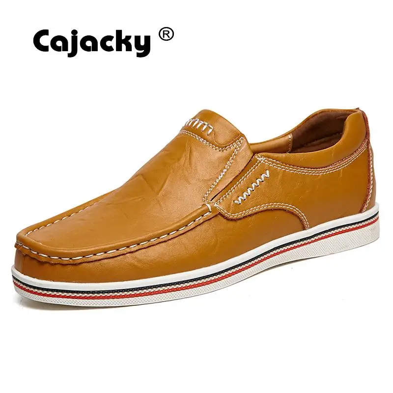 Cajacky/мужские лоферы размера плюс 47 46 Модная обувь из натуральной кожи Mocasines Hombre