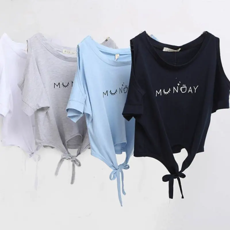 Женская футболка с коротким рукавом летняя 2018|crop top t-shirt|top t-shirto neck |