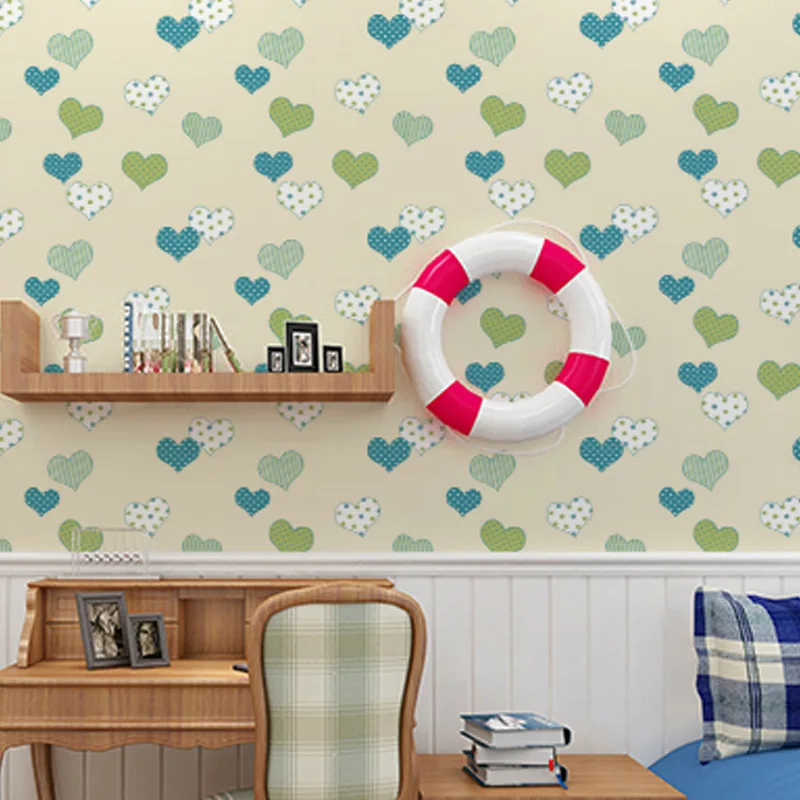 

Cheng Shuo wallpaper wallpaper non-woven wallpaper children room boys and girls bedroom full posted green cartoon wallpaper