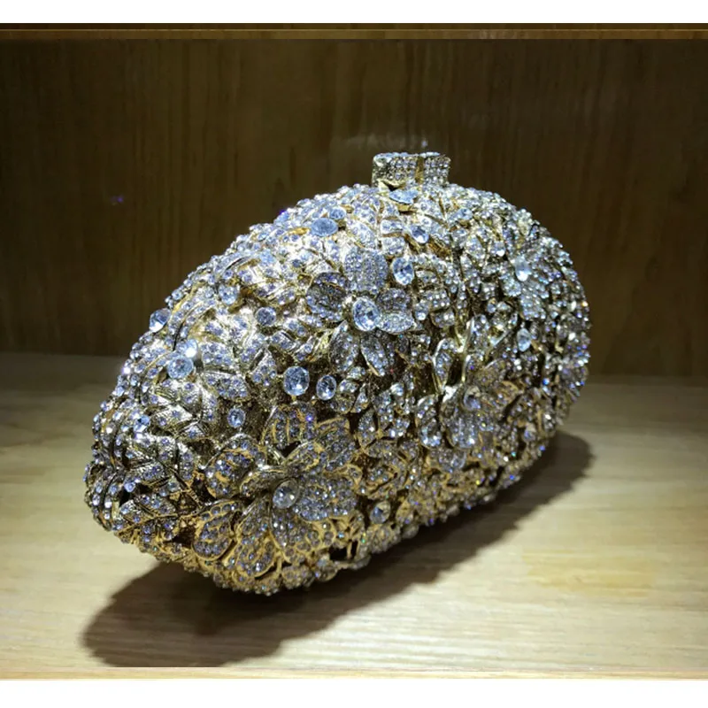 Женские вечерние сумки для выпускного вечера бриллианты металлические клатчи на