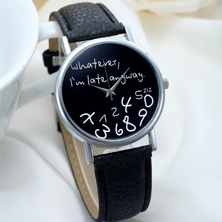 Женские кварцевые часы Geneva модные в ретро стиле из искусственной кожи с надписью