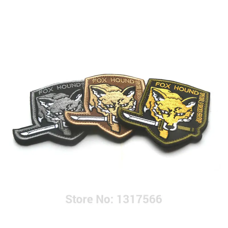 Лиса Хаунд вышивка патч вышитые нашивки Военная Униформа Тактический плечо Mark