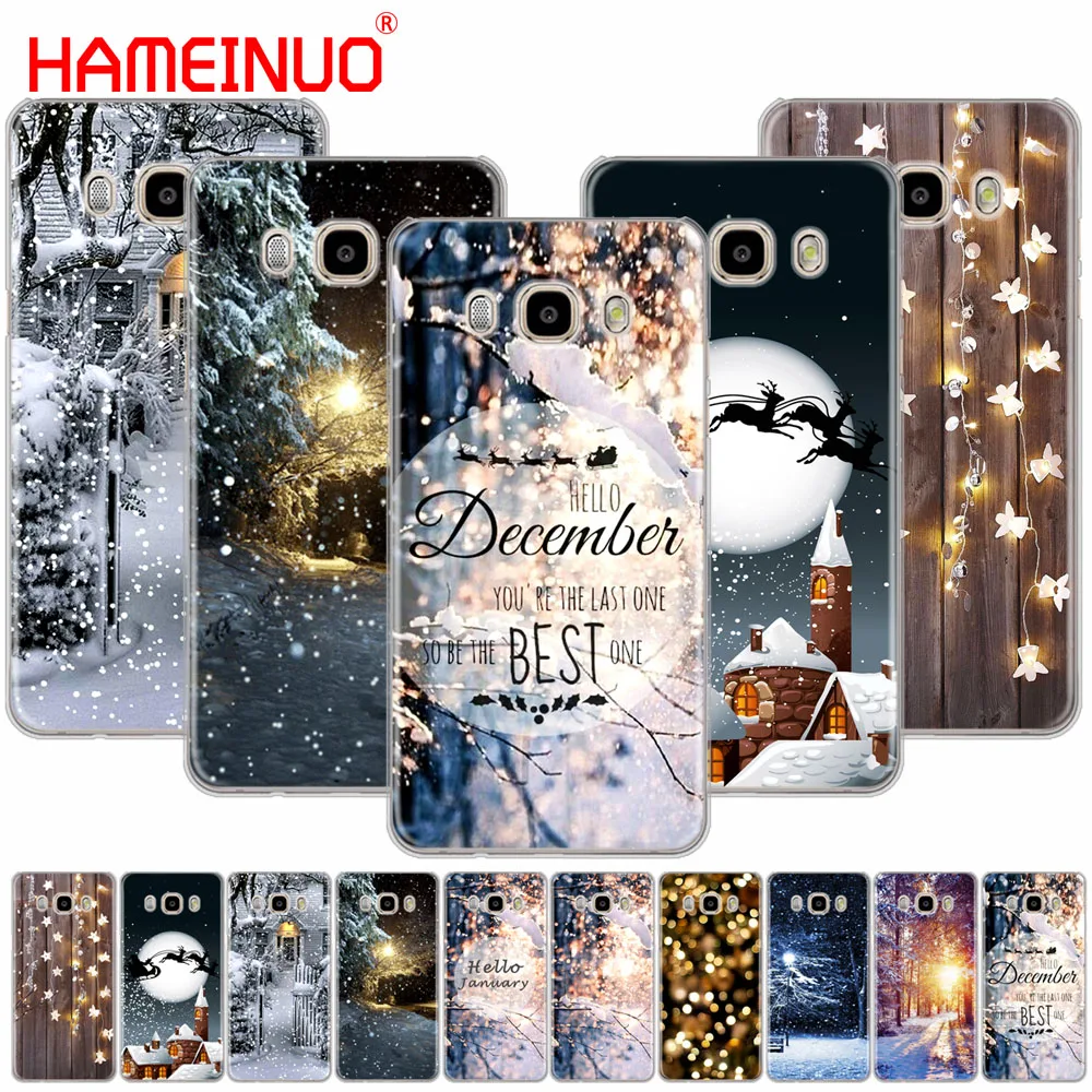 HAMEINUO пейзаж Зимний Легкий Снежный чехол для телефона Samsung Galaxy J1 J2 J3 J5 J7 MINI ACE 2016 2015