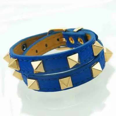 Новый тренд в стиле панк ветрозащитные заклепки модный женский браслет с двойным