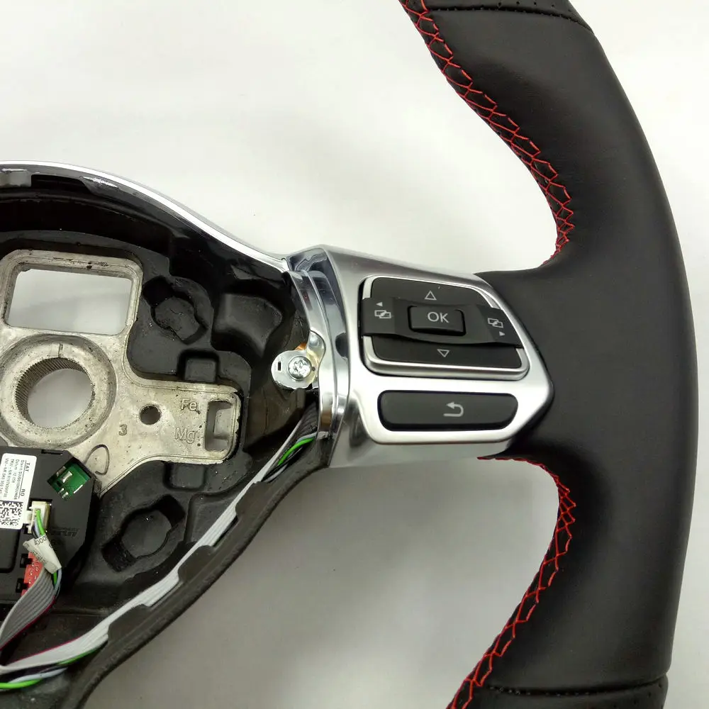 Красный кожа рук сшиты с отверстием в фортепиано краски многофункциональное