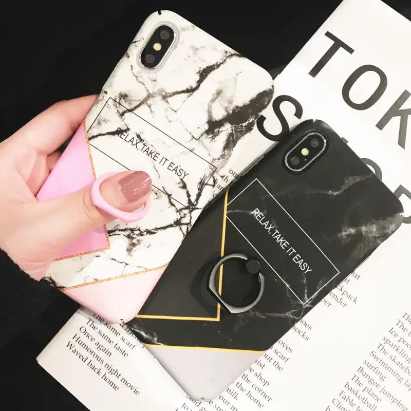 Для iPhone 7 6s 8 Plus X противоударный легкие металлическое кольцо держатель подставка