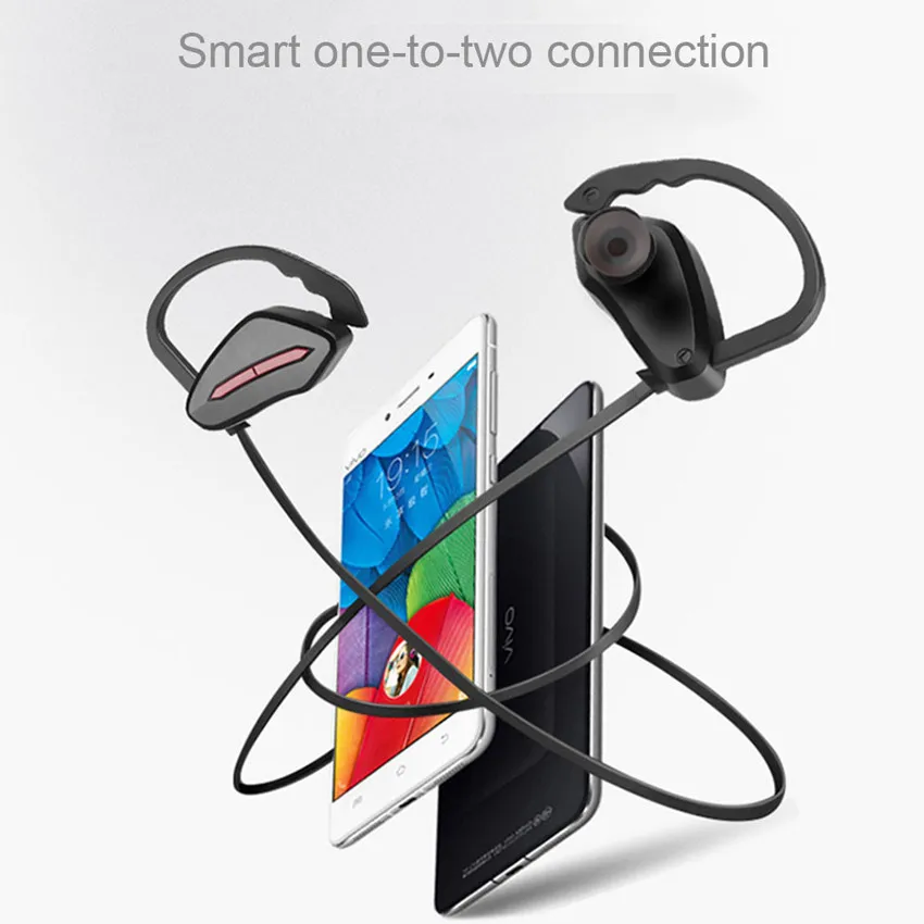 Беспроводные Bluetooth наушники Askmeer спортивные для бега с микрофоном iPhone Xiaomi Huawei
