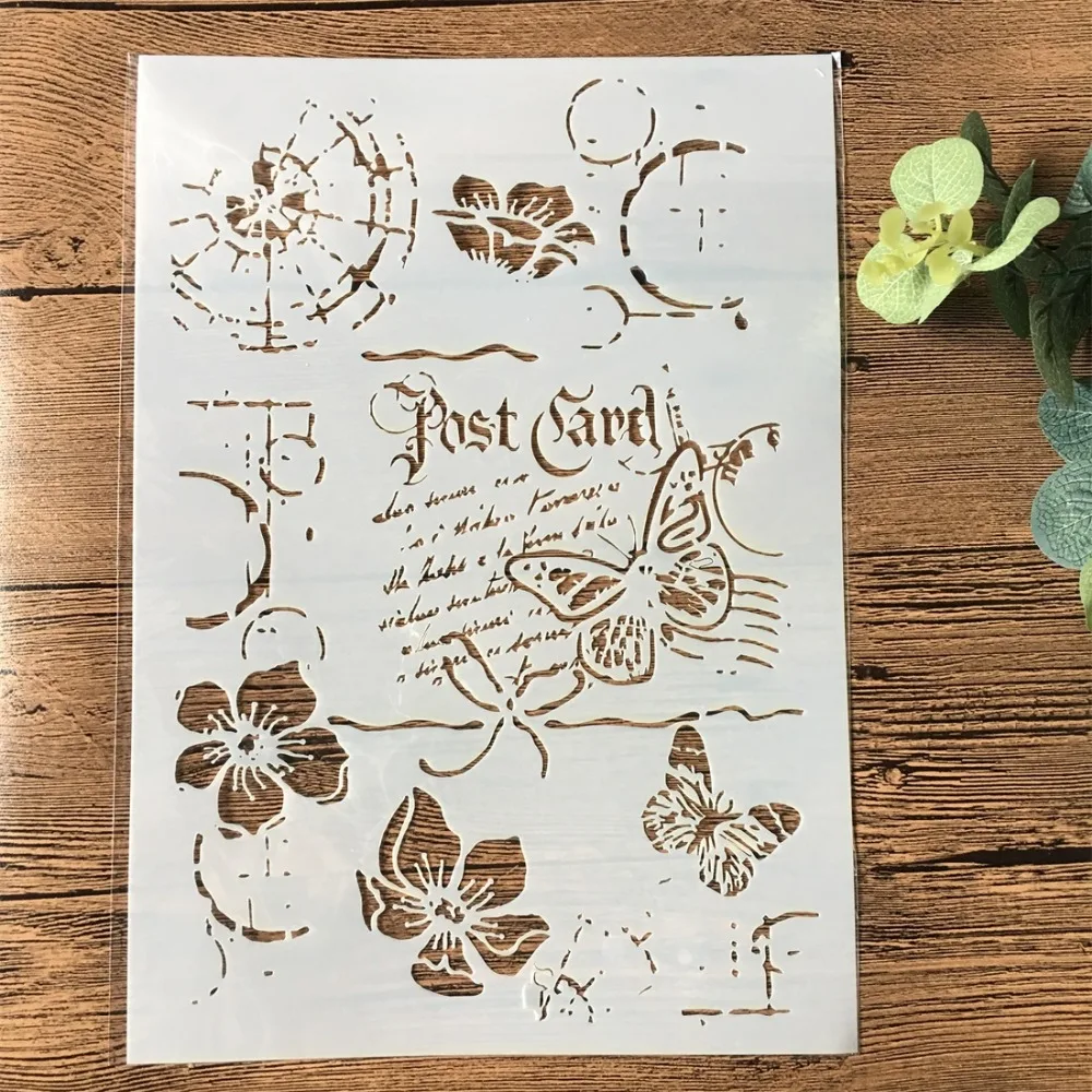 A4 Butterfly DIY Craft Layering Stencils Walls Painting Scrapbooking Stamping Embossing Album Decorative Paper Card Template | Дом и сад