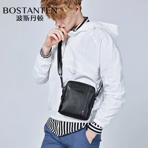 Мужская сумка через плечо Bostanten, маленькая мягкая Повседневная модная сумочка-мессенджер из воловьей кожи, кросс-боди