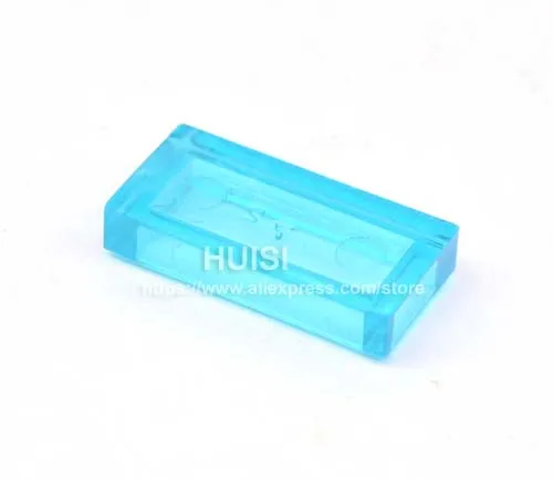 50pcs clear blue Классические игрушки ABS пластиковые блоки строительные игрушки кирпичные детали Совместимость с лего плитка 1x2 плоские DIY игрушки для детей 6 лет 50 шт./лот - Цвет: 50pcs clear blue