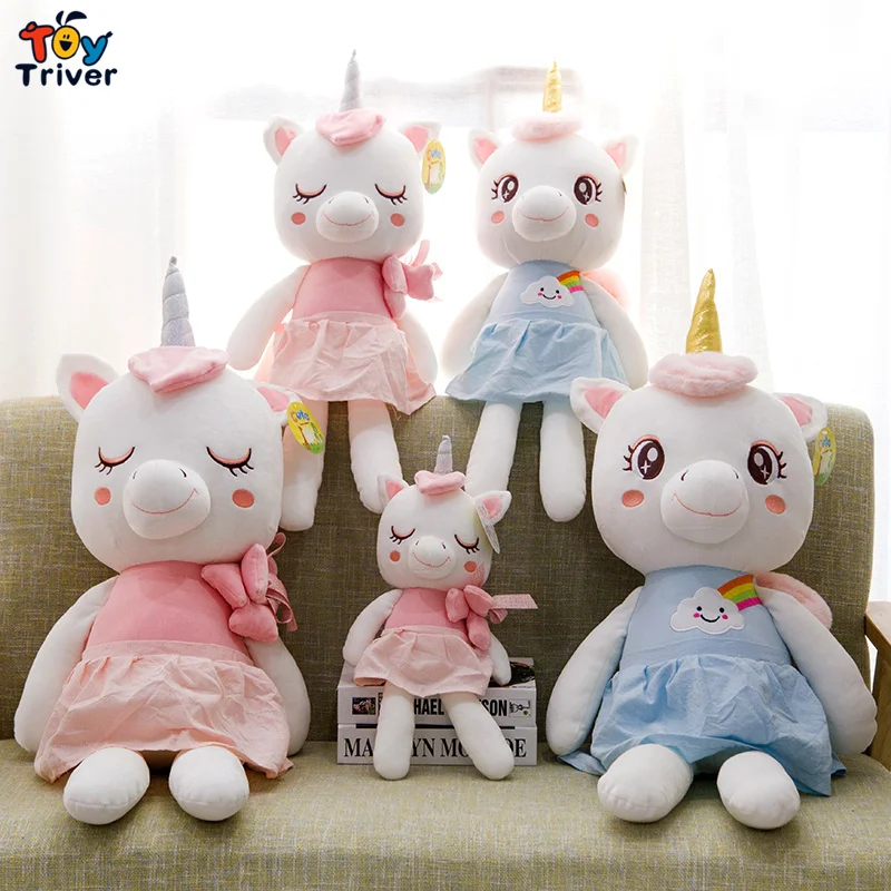 Unicorn Unicornio Plush Toy Triver Stuffed Doll Baby Kids Children Boy Girl Birthday Gift Home Decor Cushion Craft Drop Shipping | Игрушки и
