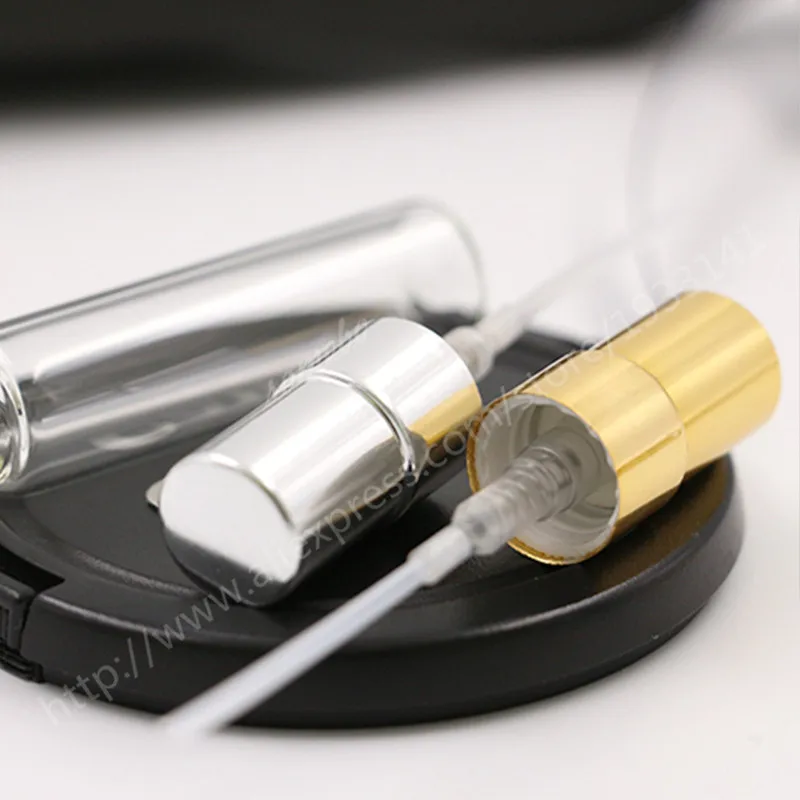 

50 x 5ml Glass Perfume Bottle with Aluminum Sprayer 1/6oz Refillable Mist Spray Bottle Atomizer