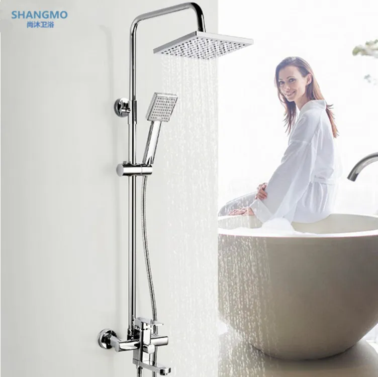 Медный душевой набор Ванная комната Душ полный лифт трехскоростной смеситель