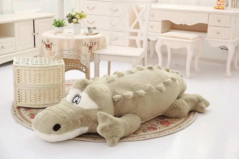 Большая плюшевая игрушка крокодил чучела Мультфильм Зеленая кукла