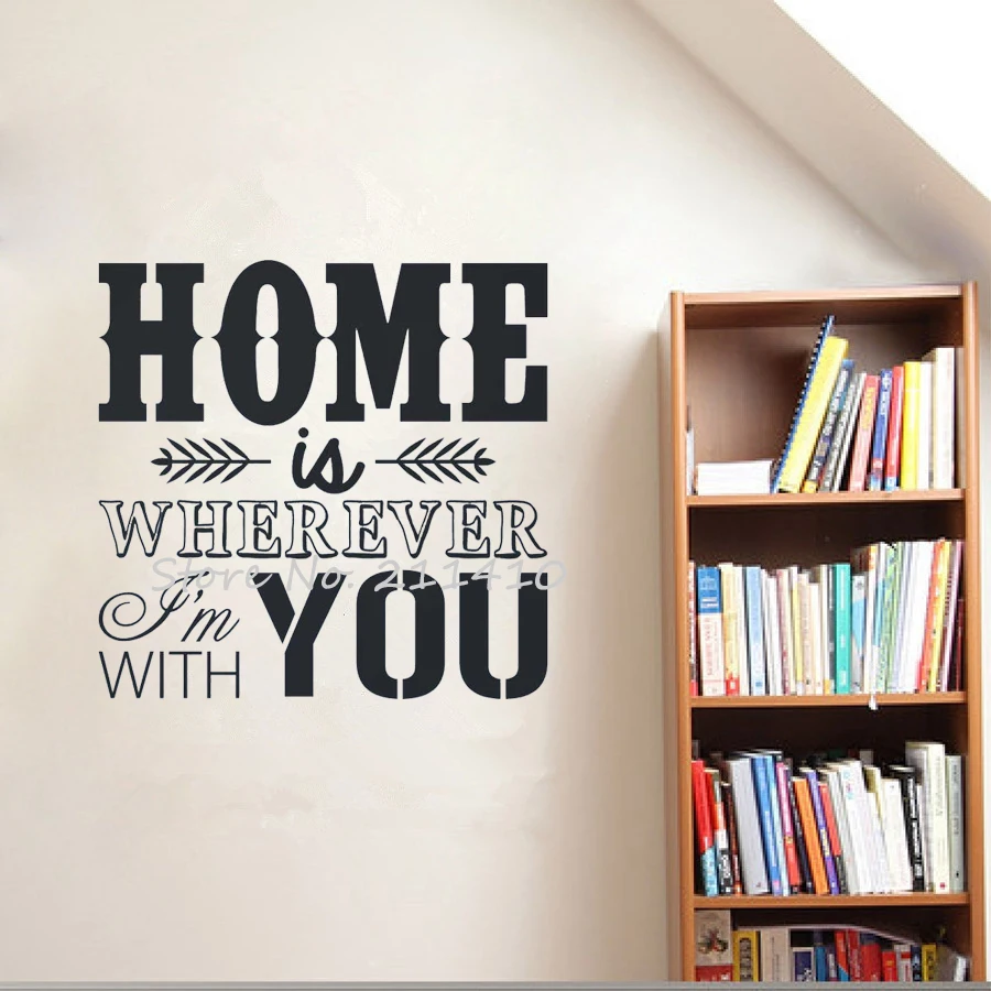Сделанные на заказ виниловые настенные наклейки для дома где бы я ни была с вами