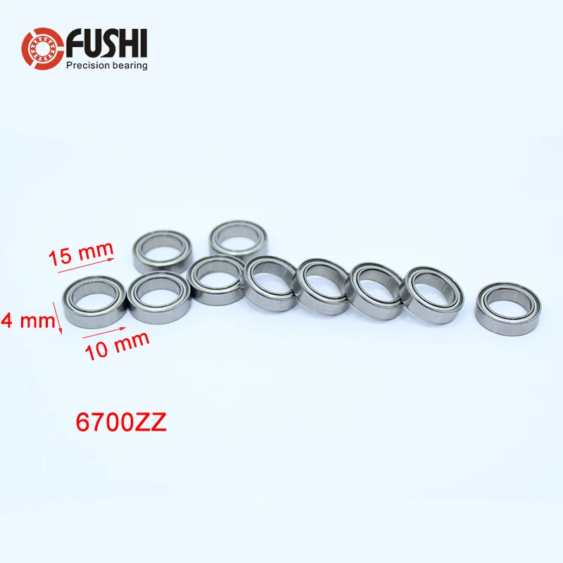 6700ZZ подшипник 10x15x4 мм (50 шт.) ABEC 1 тонкий настенный 6700 zz шариковые подшипники 2Z