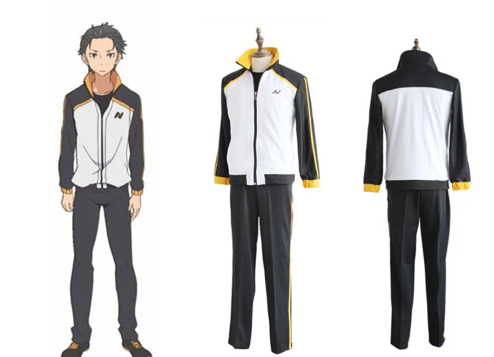Костюм для косплея аниме Re:Zero kara Hajimeru Isekai Seikatsu Субару Нацуки Униформа + трек|anime