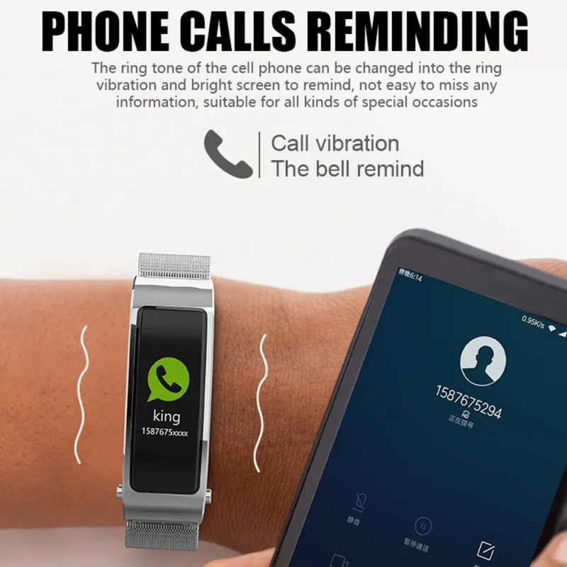 

Bluetooth Call Smart Bracelet USB Charging Smart Voice Blood Pressure Heart Rate Monitoring Smart Bracelet