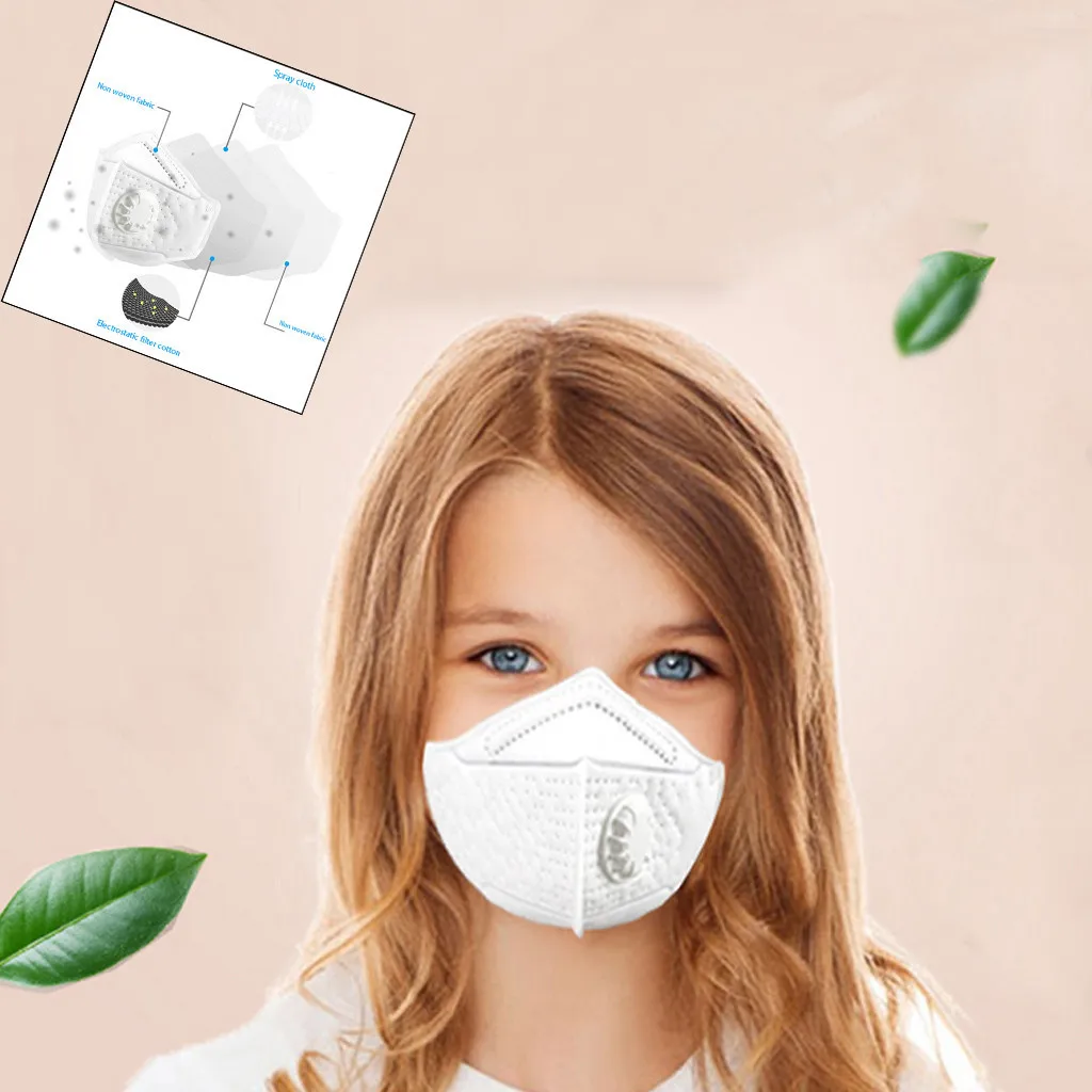 6 шт. маски для лица N95 респираторы с клапаном для детей PM2.5 маска от пыли Регулируемая Ушная повязка для детей