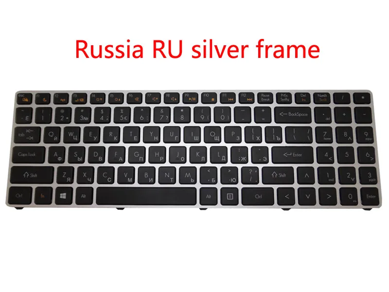 Клавиатура для ноутбука Quanta TWD TWS США MP 12K73US 920 AETWDU00010 Россия RU 12K73SU Серебристая