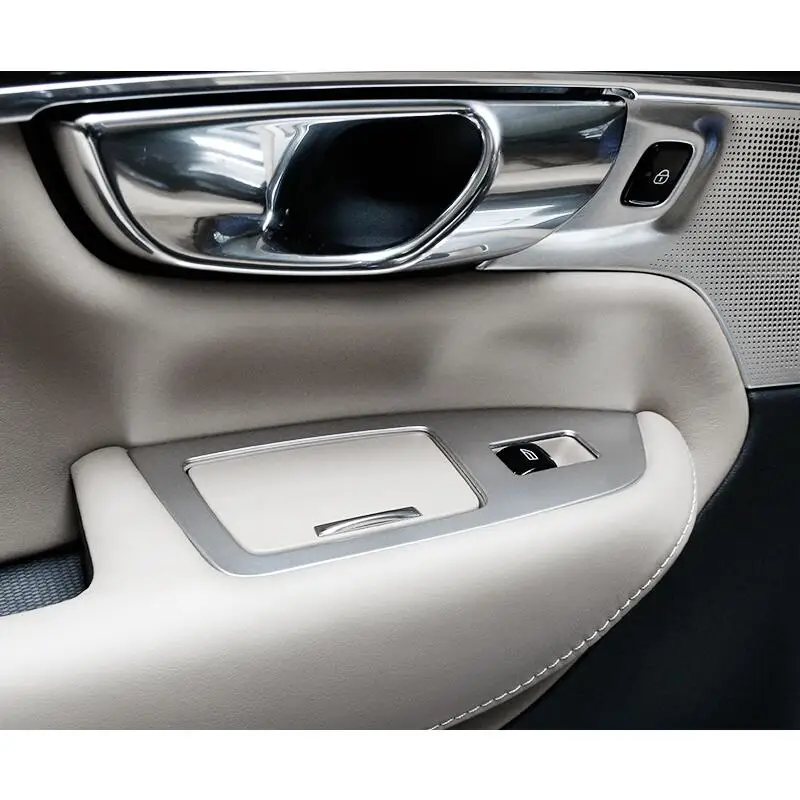 Для Volvo 2015 2016 2017 2018 XC90 S90 V90 стайлинга автомобилей из нержавеющей стали окна