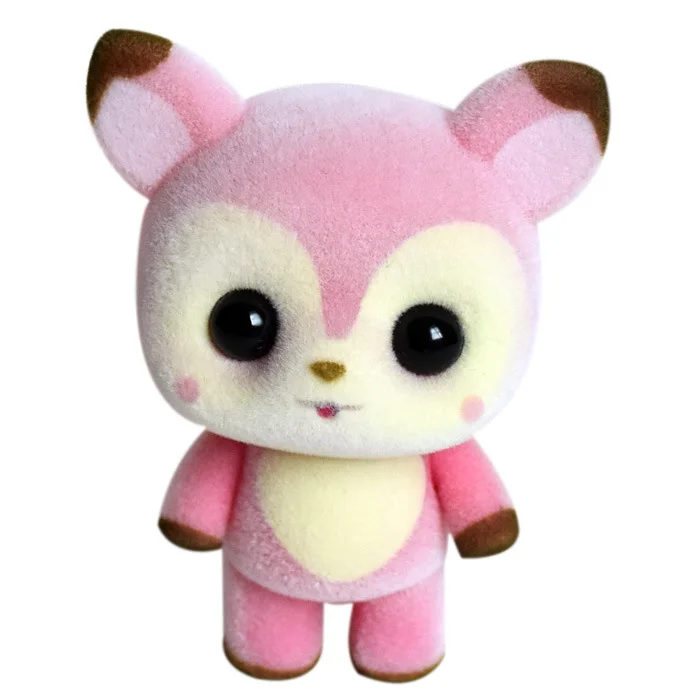 pink Мультфильм олень кукла игрушки милые мини животные игрушки для ребенка рождественские подарки фигурки автомобиль домашний стол украшение для ребенка флокированные игрушки - Цвет: pink