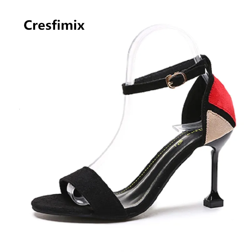 Cresfimix femmes hauts talons/милые женские туфли из флока на высоком каблуке Сезон весна лето