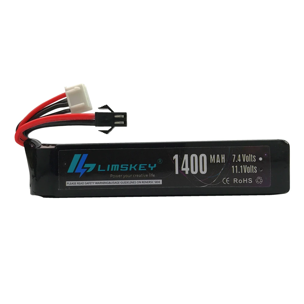 Limskey Lipo аккумулятор 11 1 В 1400 мАч 25C для страйкбольных пневматических пистолетов