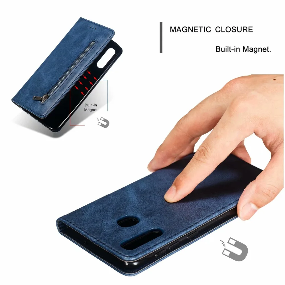 Застежка-молния кошелек флип-чехол для samsung A70 A50 A40 A30 A20 A10 samsung A6 A7 A8 M10 M20 кожи(полиуретан) для samsung J7 J5