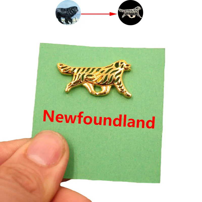 Mdogm Newfoundland Dog Animal Brooches And Pins Birthday Suit Cute Funny Metal Small Collar Badges Gift For Male Men B123 | Украшения и