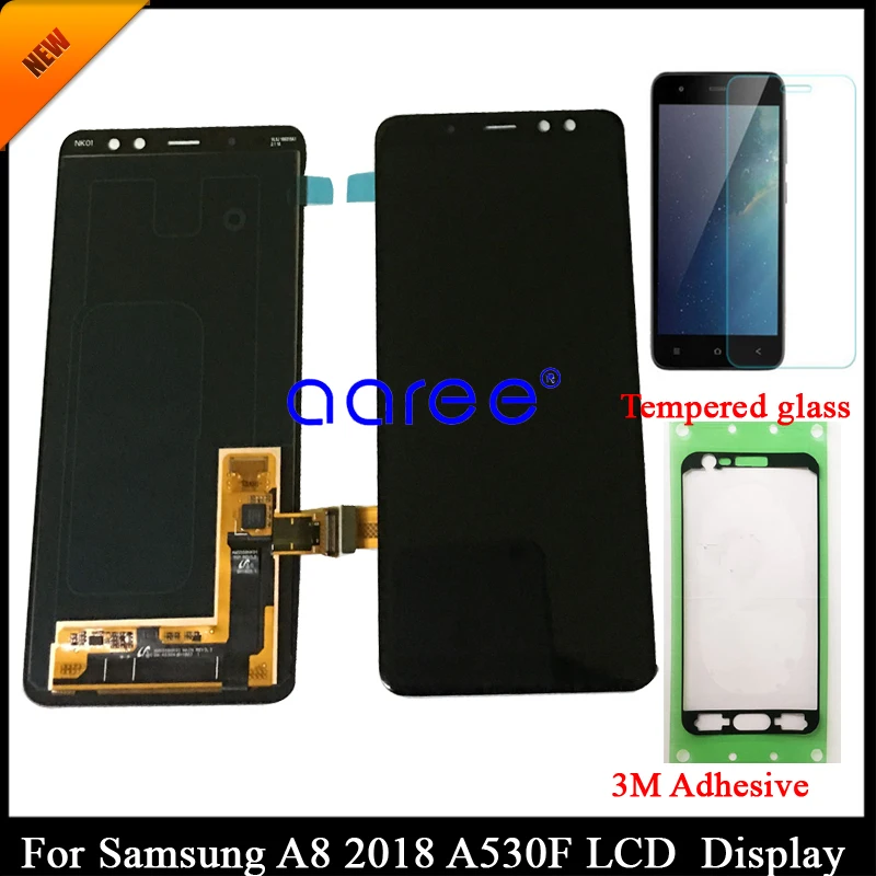 100% протестированный Super AMOLED для SAMSUNG A8 2018 A530 ЖК дисплей A530F A530D Дисплей сенсорный