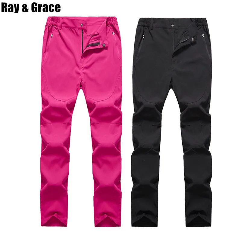 RAY GRACE Summer Men Women Hiking Pants Outdoor Quick Dry Trousers Breathable Waterproof Camping Stretch Trekking Sports |