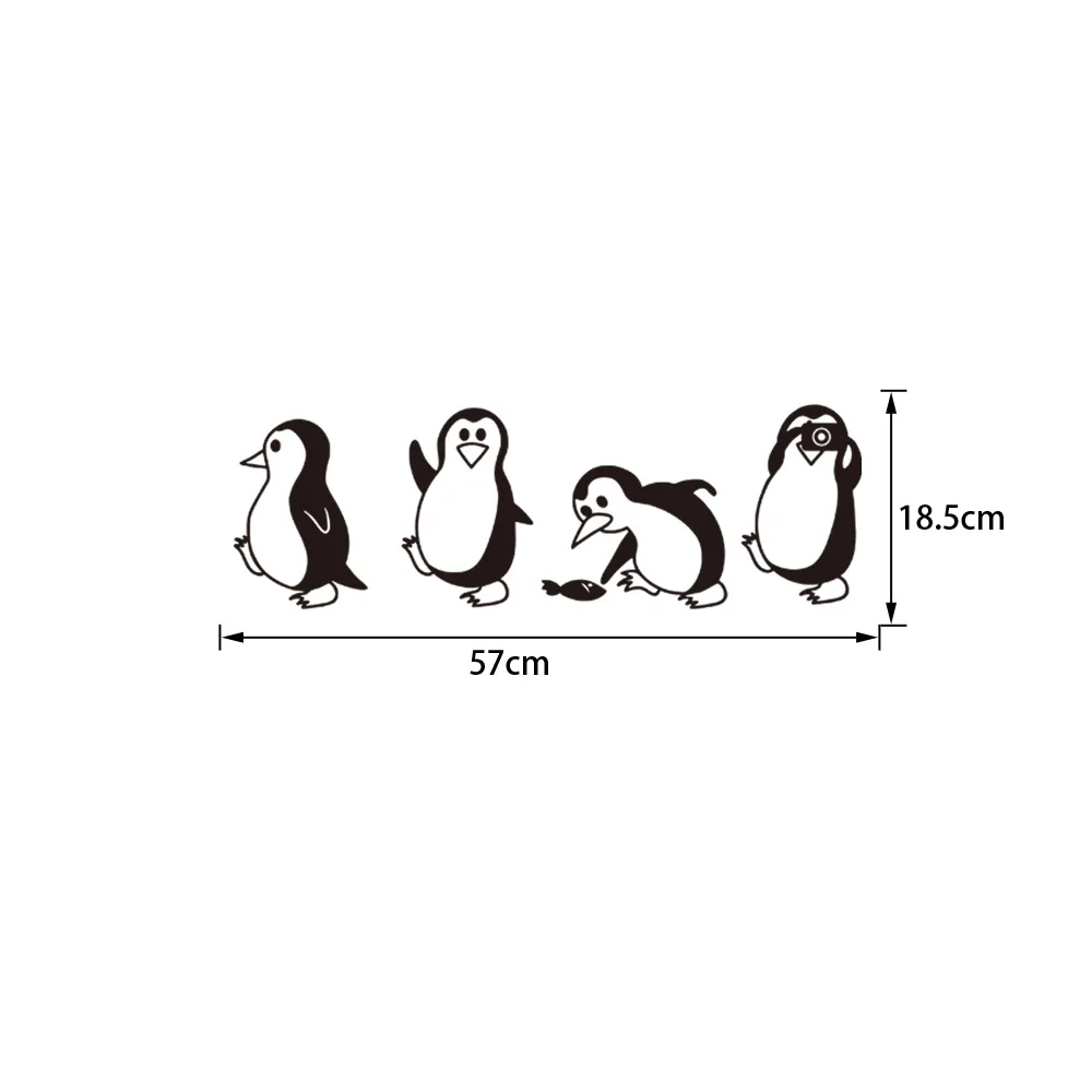

Cute Penguin creative wall sticker Decal Decorative Removable Wall Stickers For Kids Rooms Four Penguin vinyl sticker T180401