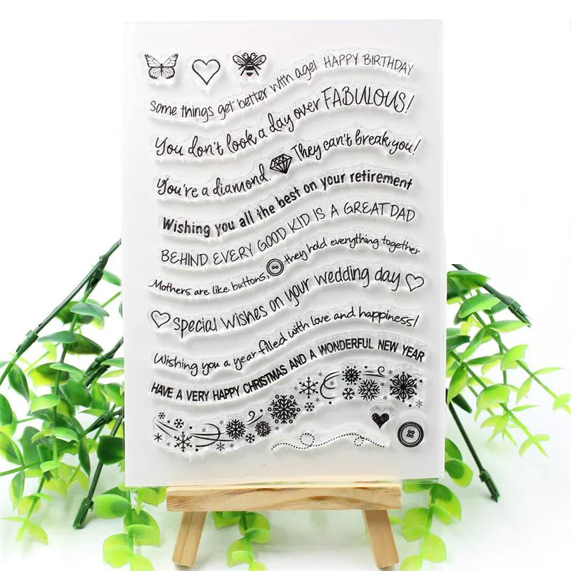 

YPP CRAFT Special Wishes Transparent Clear Silicone Stamp/Seal for DIY scrapbooking/photo album Decorative clear stamp 230