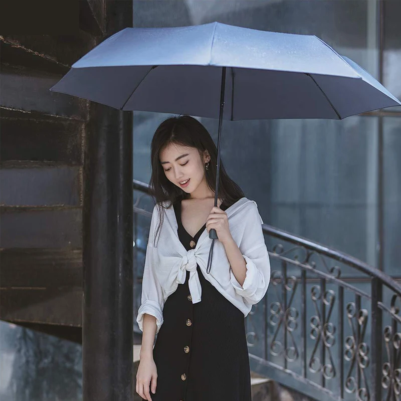 Xiaomi 90Fun Men Women Umbrella Three Folding Sun Protection UV Ultralight Big UPF40+ Unisex Portable | Электроника