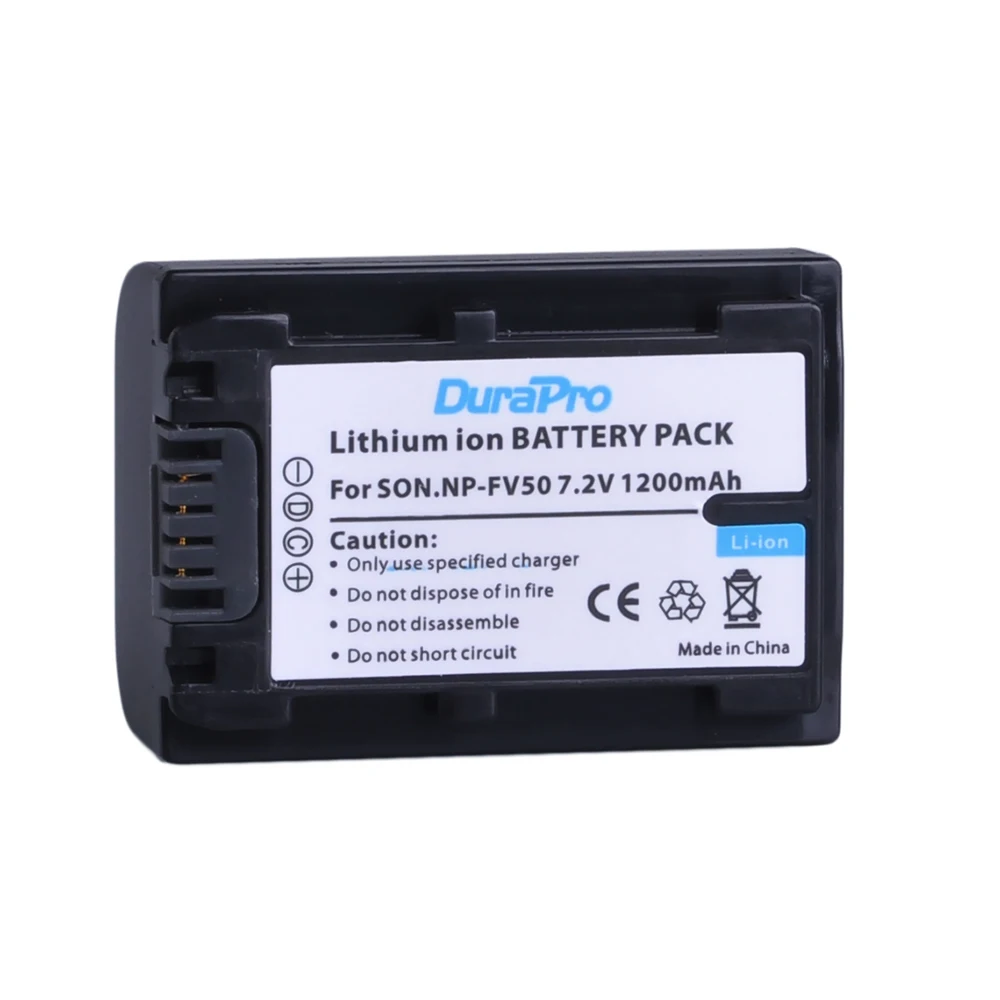 2Pcs x DuraPro NP-FV50 FV50 Camera Battery for SONY HDR CX390 290E PJ510 820E 790E 660E XR260 CX700E PJ50E 30E SR68 CX180E VG10E |