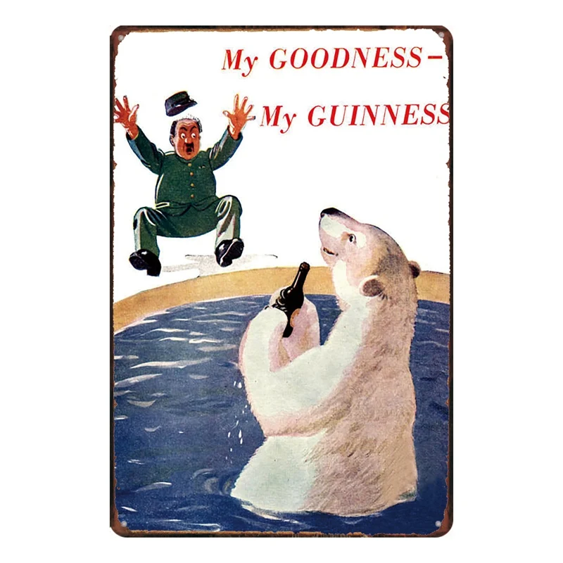 Guinness Vintage Metal Signs Shabby Chic Wall Cafe Home Pub Art Kitchen Bar Decoration Cuadros 30X20CM SA-2046 | Дом и сад