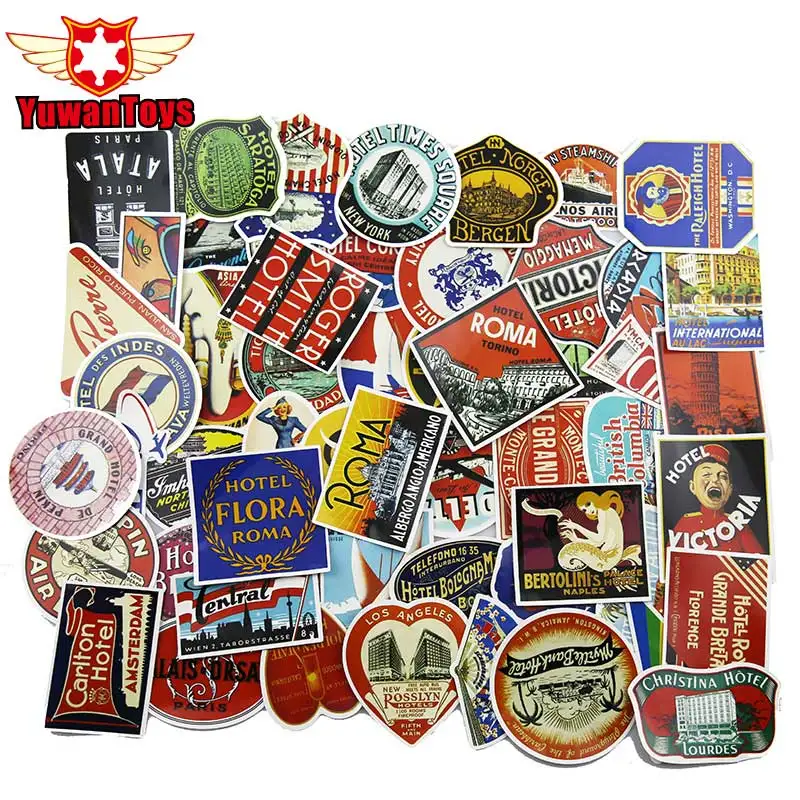 50 шт./лот пвх ретро стикер красоты для ноутбука мотоцикл ноутбук Холодильник