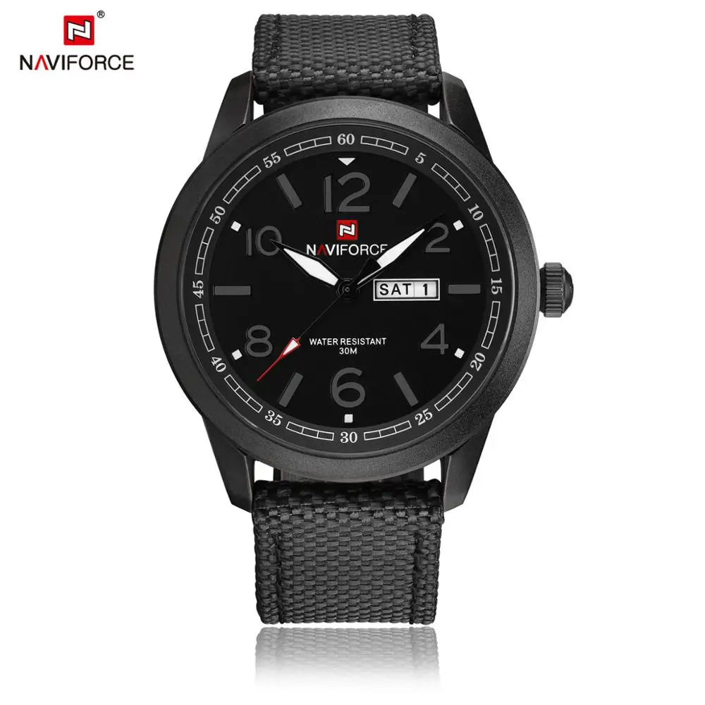 B GY B NAVIFORCE Топ люксовый бренд холст кварцевые часы для мужчин модные повседневные часы мужские спортивные наручные часы Мужские часы Relogio Masculino - Цвет: B GY B