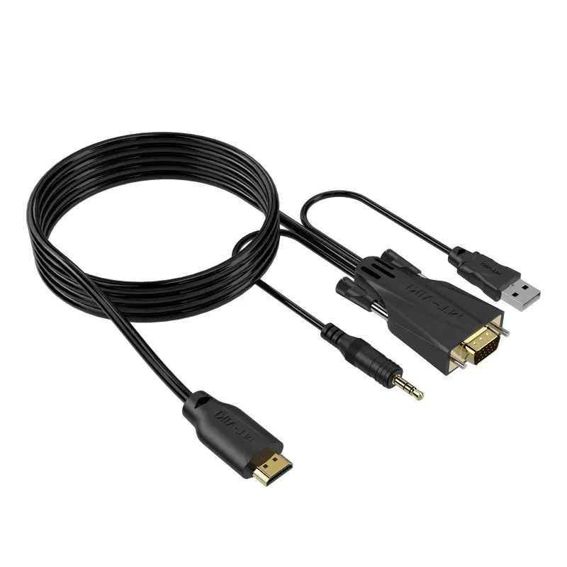 Адаптер для кабеля MT Viki VGA + Audio HDMI USB источник питания 1080P VGA2HDMI конвертер 1 2 м 8 3 5