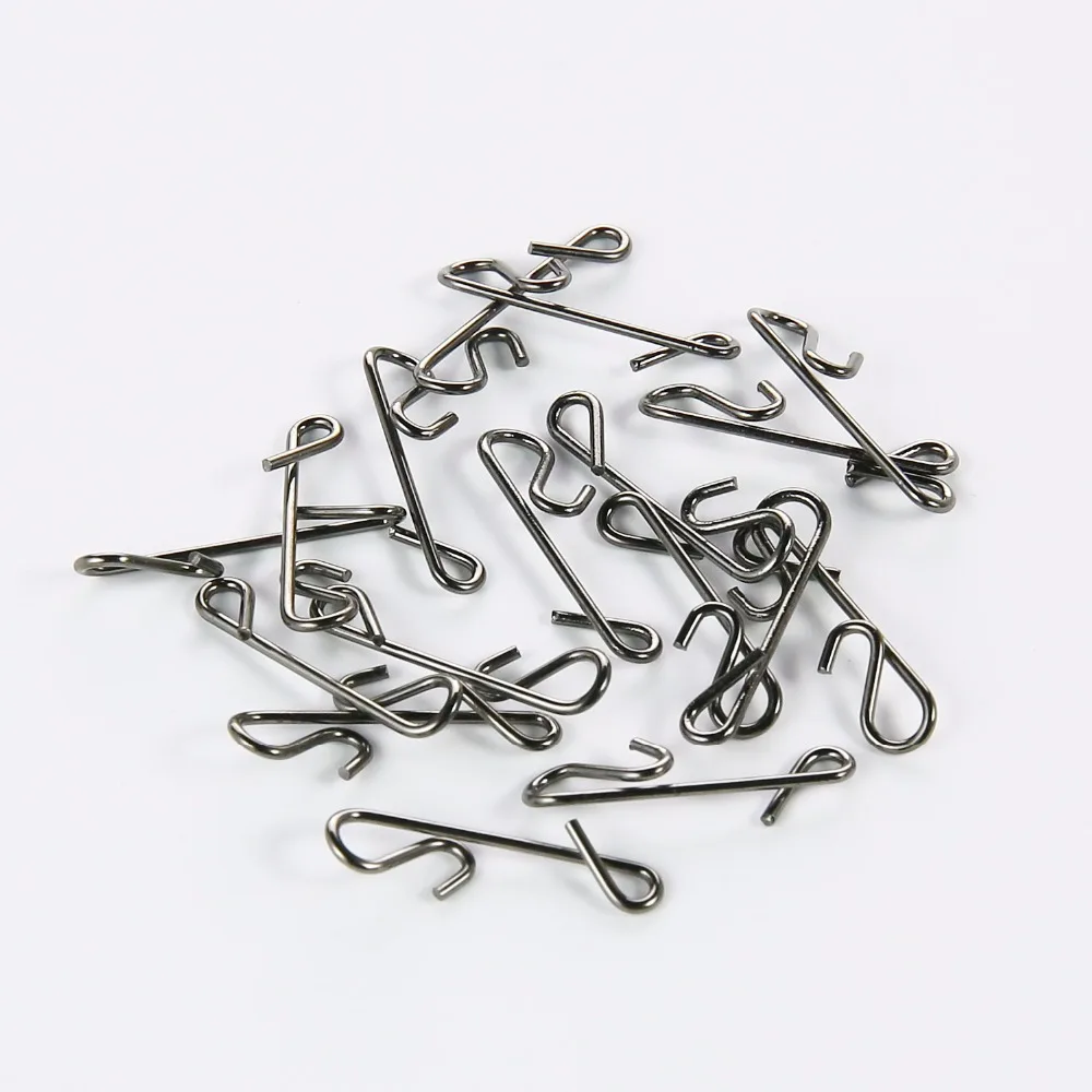 100pcs/lot Stainless Fishing Line Wire Connector Barrel Swivel Accessories Snap Pin Without Knot Tackle Tool Lure Kit|snap pin|fishing