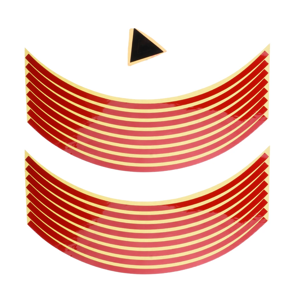 Motorcycle Rim Tape Reflective Wheel Stickers Decals Set Kit 18 inch Red vinyl reflective or non-reflective motorcycle rim tape |