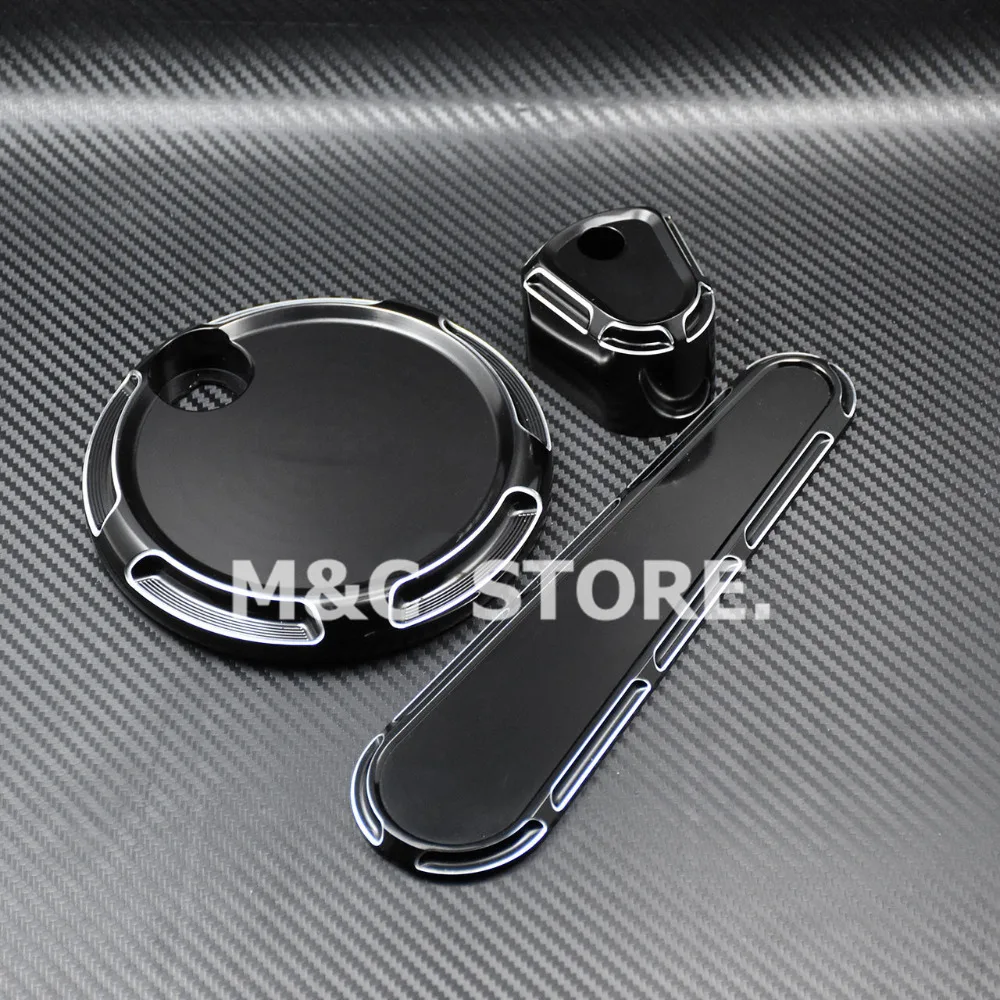 Мотоцикл черный топливный бак дверь тире трек вставить зажигание колпачок для